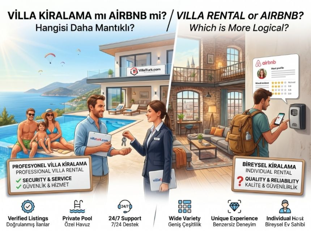 Villa Kiralama mı Airbnb mi? Hangisi Daha Mantıklı? (2026 Kapsamlı Rehber)