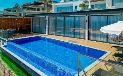 Villa Marvella Duo | Kalkan Akbel'de Deniz Manzaralı & Jakuzili Villa